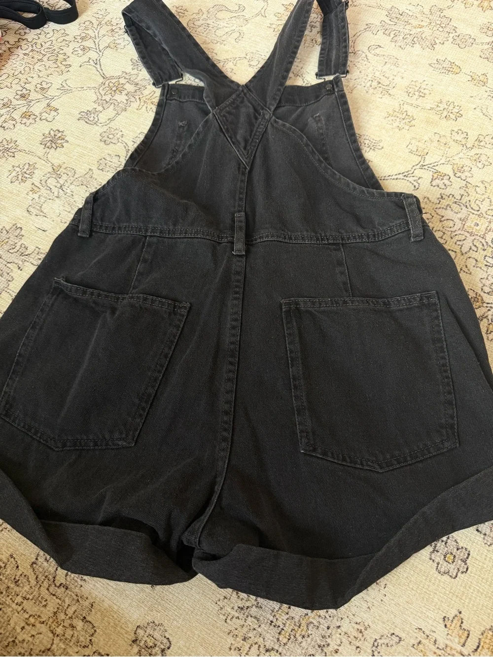 We The Free Black Short Denim Overalls - Picture 4 of 4